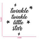 Decoración mural refrán MDF - Twinkle twinkle little star - Habitación infantil