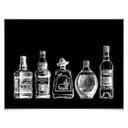 Póster 5 botellas de diversión - negro