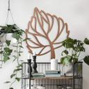 Decoración en madera caoba - hoja de abedul curvada