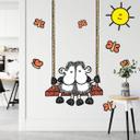 Muursticker Sheepworld Schommel
