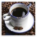 Canvasbillede, kop sort kaffe