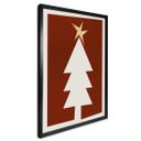 Póster Kubistika - Árbol de Navidad con estrella dorada