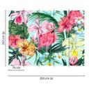 Designwalls non-woven tapet FlamingoArt flamingo jungle i farverig og blå