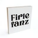 Holzbild zum Hinstellen - Firlefanz - 15x15 cm
