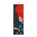 Póster de tela Mujer con vestido de flores y mariposa - Hülya - Panorama