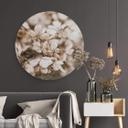 Tableau en Alu-Dibond Annie - Fleurs en velours - Rond