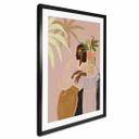 Póster - Arty Guava - Mujer bajo palmeras tropicales