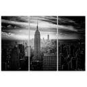 3 stykke lærredstryk New York City sort og hvid