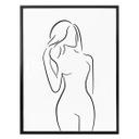 Póster Lineart - Curvas femeninas