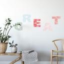 Wallsticker - Alfabet, blomstermønster