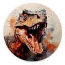 Træbillede T-Rex: Det vilde ansigt fra forhistorisk tid - Jaszke - Round