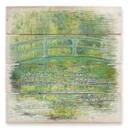 Cuadro de madera Monet - Estanque de nenúfares y puente japonés - 40x41,5 cm