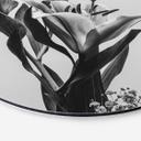 Tableau sur alu-Dibond rond Jo - Lys magique noir et blanc