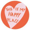 Vinilo decorativo This is my happy place with heart - Fritsch - Redondo