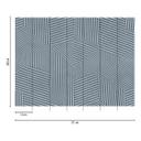 3D Geometric Blue Grey - non-woven tapet med stribemønster til stue og kontor