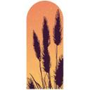 Wallsticker Rundbueplanter - Pampasgræs orange-gul
