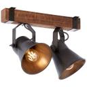 Spotbalken Maria, schwarz, 24 x 40 cm, Holz Strahler