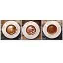 3 stykke lærredsprint, kaffedrik