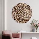 Glasbillede - Vild leopard - Dyreprint - Tunaboylu - Rund