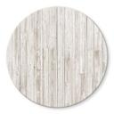 Plateau de table en verre - Shabby Chic effet bois - Rond