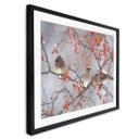 Póster Li - Tres pájaros en un paisaje invernal