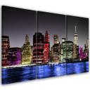 3 stykke lærredstryk, Architecture Skyline New York