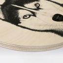 Cuadro de madera husky siberiano - retrato perro - Korenkova - Redondo