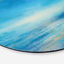 Billede Endless expanse in blue - Schmucker - rund – print på aluminium (Alu-Dibond)