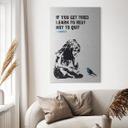 Geborsteld Alu-Dibond met goud-, zilver- & kopereffect - If you get tired - Banksy