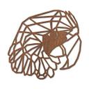 Arte en madera de caoba - Loro de origami