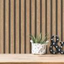 3D tapet træpaneler - non-woven tapet træ look fra A.S. Creation Beige, sort, brun