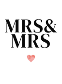 
Poster à personnaliser Mrs & Mrs - Classique