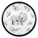 Póster Lindo bebé elefante entre ramas boho - Diseños ONU - Redondo