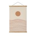 Póster de tela amanecer sobre el desierto abstracto - Playell