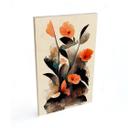 Cuadro de madera amapolas rojas coral - Treechild