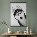 Póster de tela Husky siberiano - retrato de perro - Korenkova