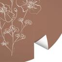 Wild Rose Bouquet Mocha Mousse | Blomster Fototapet - Anis illustration - Rund - vliesetapet/selvklæ