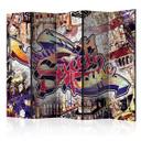 Rumdeler - Cool graffiti , 5-delt - 225x172 cm