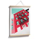 Póster Fachada roja con escalera de incendios en New York - Heemskerk