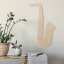 Decoración en madera álamo - saxofón