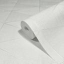 Non-woven tapet med geometrisk mønster, trekanter hvid grafik