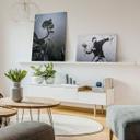 Alu-Dibond - Sølveffekt - Banksy - Flower Thrower – print på aluminium (Alu-Dibond)