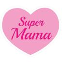 Wallsticker -  Super Mama rosa
