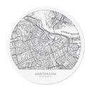 Póster Mapa de la ciudad de Amsterdam - Redondo