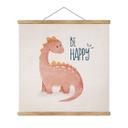 Póster de tela Dino Be Happy - Brachiosaurus - Tunaboylu - Cuadrado