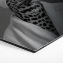 Sekskantet Billede med sølveffekt Royale Spa time-out med leopard - Rahner - Aluminium dibond