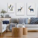 Lienzo Orara Studio - Alce Azul y Amarillo