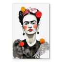 Billede Frida Kahlo pop art-portræt - Jaszke – print på aluminium (Alu-Dibond)