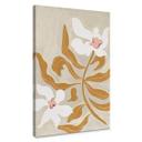 Lienzo Flor blanca y hojas doradas - Arty Guava