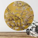 Sticker mural van Gogh - Fleurs d'amandier ocre - Rond
